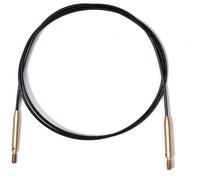 KnitPro - KnitPro The Mindful Collection Stainless Steel Black/Gold Fixed Interchangeable Cable for 40cm Needle - 1 Piece