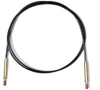 KnitPro - KnitPro The Mindful Collection Stainless Steel Black/Gold Swivel 360° Interchangeable Cable for 60cm Needle - 1 Piece