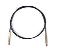 KnitPro - KnitPro The Mindful Collection Stainless Steel Black/Gold Swivel 360° Interchangeable Cable for 80cm Needle - 1 Piece