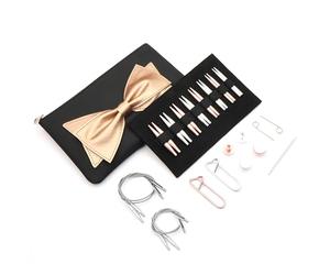 KnitPro Knitting Needle Gift Set - Interchangeable Circular, ‘Mini Bouquet’, 8 Pairs Aluminium Needles 3.0-6.0mm, 4 Swivel Cables 27cm & 30cm, End Caps, Cable Keys, Finishing Needle, Stitch Holders