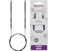 KnitPro Circular Knitting Needles J'Adore Cubics - Fixed - 100 cm x 4.50 mm - Purple