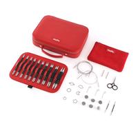 KnitPro Karbonz Élan Interchangeable Circular Knitting Needle Gift Set, Carbon Fibre, 3.00-8.00mm, 1 Set