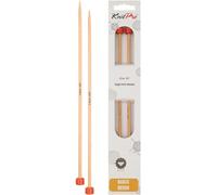 KnitPro Knitting Pins Single-Ended Basix Beech 30cm x 4.50mm (Pair)