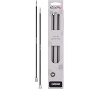 KnitPro Knitting Pins Single-Ended Karbonz 35cm x 4.00mm (Pair)