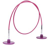 CABLE 35CM PURPLE - Cable: Circular: Interchangeable: Purple: 35cm - KnitPro Groves & Thames Brown One Size