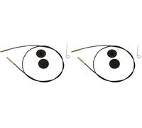 KnitPro KP10532 35 cm Interchangeable Cable, Black/Gold (Pack of 2)