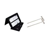 KnitPro KP10730 Magma Knitting Chart Keeper Fold Up Style, Black & KP10873 T-Pins, Pack of 50, Silver
