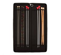 KnitPro KP10741 Fabric Knitting Pin Case: Black Jacquard Hard: 35cm