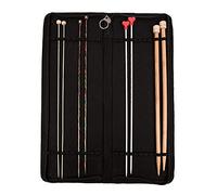 KnitPro KP10742 Fabric Knitting Pin Case: Black Jacquard Hard: 35 CM