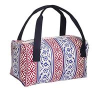 KnitPro KP12096 Hand Block Printed Fabric Storage Solutions Navy Crafting Caddy, Cotton, Multi-Colour, 38 x 8.5 x 8.5 cm