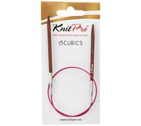 KnitPro KP25124 40 cm x 4.5 mm Cubics Fixed Circular Needles, Rosewood , purple