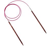 KnitPro KP25334 80 cm x 4.5 mm Cubics Fixed Circular Needles, Rosewood, red, black