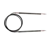 KNITPRO KP29056 Royale: Knitting Pins: Circular: Fixed: 40cm x 4.50mm, Birchwood, brass, Multi-Colour, 4.5mm