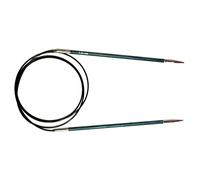 KNITPRO KP29072 Royale: Knitting Pins: Circular: Fixed: 60cm x 3.25mm, Birchwood, brass, Multi-Colour, 3.25mm