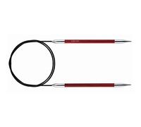 KNITPRO KP29137 Royale: Knitting Pins: Circular: Fixed: 100cm x 5.00mm, Birchwood, brass, Multi-Colour