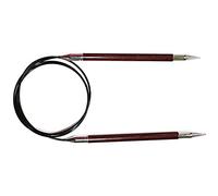 KNITPRO KP29161 Royale: Knitting Pins: Circular: Fixed: 150cm x 7.00mm, Birchwood, brass, Multi-Colour, 7mm