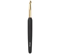 KnitPro KP30881 6.5 mm Aluminium Crochet Hook, Gold, Gld-bl
