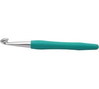 KnitPro KP30918 10 mm Waves Aluminium Crochet Hook, Sea Green