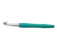 KnitPro KP30918 10 mm Waves Aluminium Crochet Hook, Sea Green