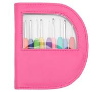 KnitPro KP30922 Waves Aluminium Crochet Hook, Set of 9, Pink