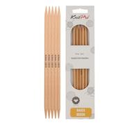 KnitPro KP35121 20 cm x 6 mm Basix Double Pointed Needles, Birch