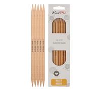KnitPro KP35123 20 cm x 7 mm Basix Double Pointed Needles, Birch, Braun