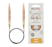 KnitPro KP35314 40 cm x 7 mm Basix Fixed Circular Needles, Birch Beige