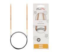 KnitPro KP35617 Basix Birch: Knitting Pins: Circular: Fixed: 100cm x 3.50mm, Birchwood, Multi-Colour, 100 x 0.35 x 0.35 cm
