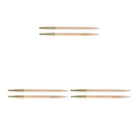 KnitPro KP35632 Basix Birch: Circular Knitting Pins: Interchangeable: Normal: 11.6cm x 3.25mm, Birchwood, Multi-Colour, 3.25mm (Pack of 3)