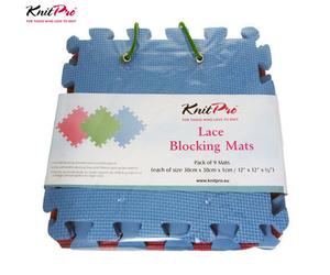 KnitPro Lace Blocking Mats - Knit Blockers - T-Pins or Blocking Wire Set Crochet