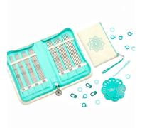 KnitPro - KnitPro Grateful Sock Needle Set (15cm, 2-5.00mm) - 1 Set, Blue & Ecru