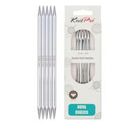 KnitPro 15 cm x 5.5 mm Nova Cubics Double Pointed Needles, Shiny Brass