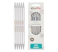 KnitPro Double-Pointed Needles Nova Cubics 15 cm (6") 7.00 mm – Shiny Brass