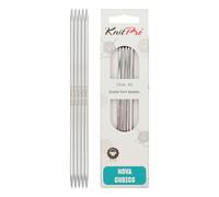 KnitPro 20 cm x 3.75 mm Nova Cubics Double Pointed Needles, Shiny Brass