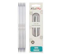 KnitPro 20 cm x 5 mm Nova Cubics Double Pointed Needles, Shiny Brass