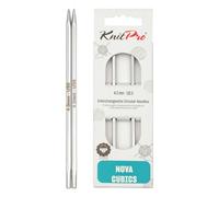KnitPro KP12341 4 mm Nova Cubics Interchangeable Special Circular Needles, Shiny Brass, Silver