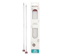 KnitPro 30 cm x 6.5 mm Nova Cubics Single Pointed Needles, Shiny Brass