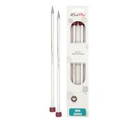 KnitPro 30 cm x 8 mm Nova Cubics Single Pointed Needles, Shiny Brass