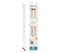 KnitPro 35 cm x 3.75 mm Nova Cubics Single Pointed Needles, Shiny Brass