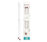 KnitPro 35 cm x 4 mm Nova Cubics Single Pointed Needles, Shiny Brass, Laiton Brillant