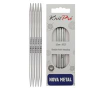 KnitPro 15 cm x 3 mm Nova Double Pointed Needles, Silver