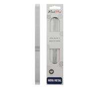 KnitPro Nova Double Pointed Needles - 20cm x 2.25mm Double Ended Knitting Pins, Set of 5, Silver