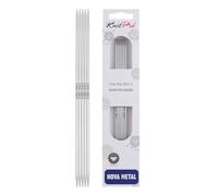 KnitPro KP10119 20 cm x 3 mm Nova Double Pointed Needles, Silver