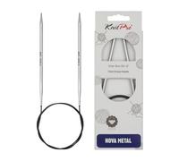 KnitPro 60 cm x 5 mm Nova Fixed Circular Needles, Silver