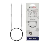 KnitPro 80 cm x 3.75 mm Nova Fixed Circular Needles, Silver