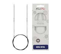 KnitPro 100 cm x 3.25 mm Nova Fixed Circular Needles, Silver
