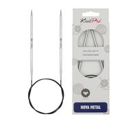 KnitPro 100 cm x 4 mm Nova Fixed Circular Needles, Silver