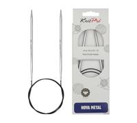 KnitPro 100 cm x 4.5 mm Nova Fixed Circular Needles, Silver