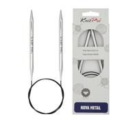 KnitPro KP11358 100 cm x 7 mm Nova Fixed Circular Needles, Silver