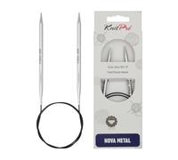KnitPro 120 cm x 5.5 mm Nova Fixed Circular Needles, Silver